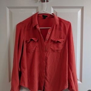 Orange Ann Taylor silk top